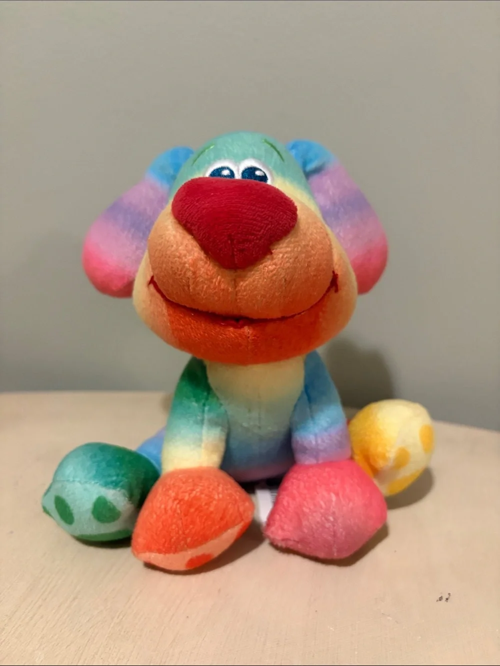 Blues Clues Rainbow Hard To Find 7 Inch Plush RARE EUC